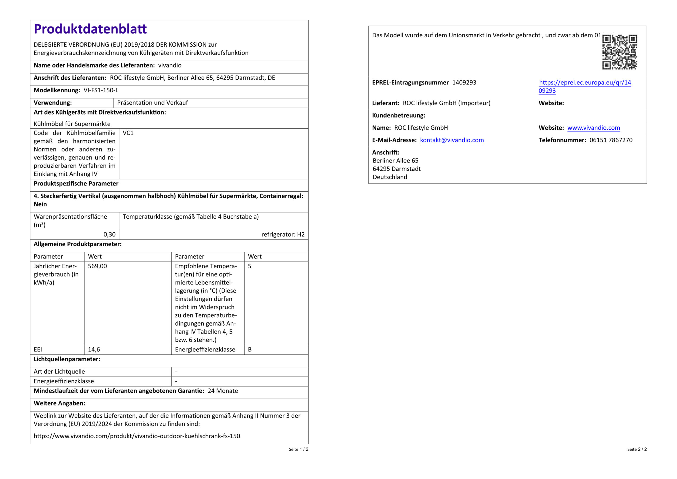 VIVANDIO vanjski hladnjak FS-150 5 VIVANDIO vanjski hladnjak FS-150 - Slika 5